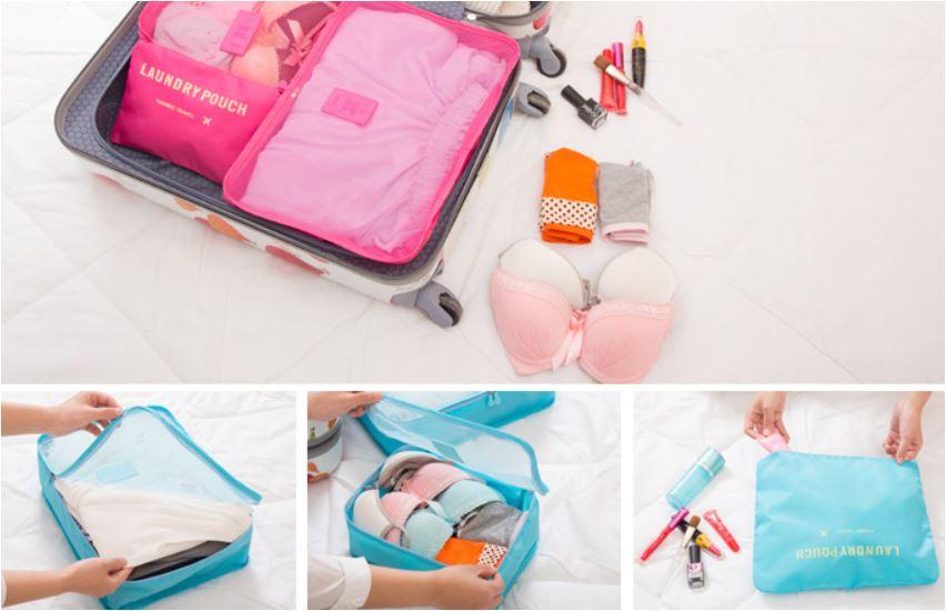 Bộ 6 Túi Đựng Đồ Du Lịch Chống Thấm Bag in Bag