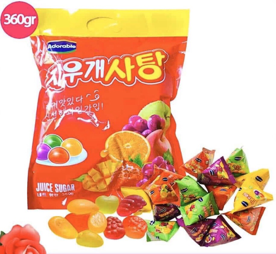 KẸO DẺO TRÁI CÂY HÀN QUỐC ADORABLE 360g