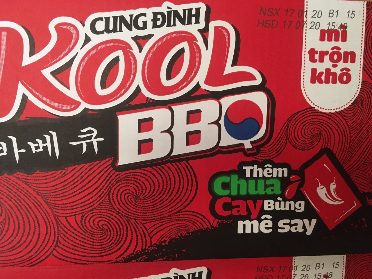 [HCM]2 Hộp Mì Trộn Cung Đình Kool BBQ 105g