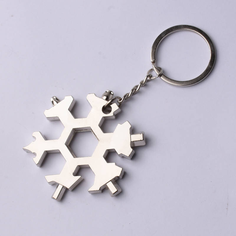 [HCM][HOT] Cờ Lê Đa Năng 17 tác dụng Hình Bông Tuyết Kết Hợp Công Cụ Móc Khóa Bông Tuyết Di Động Nhỏ Gọn Móc khóa dụng cụ vặn đai ốc