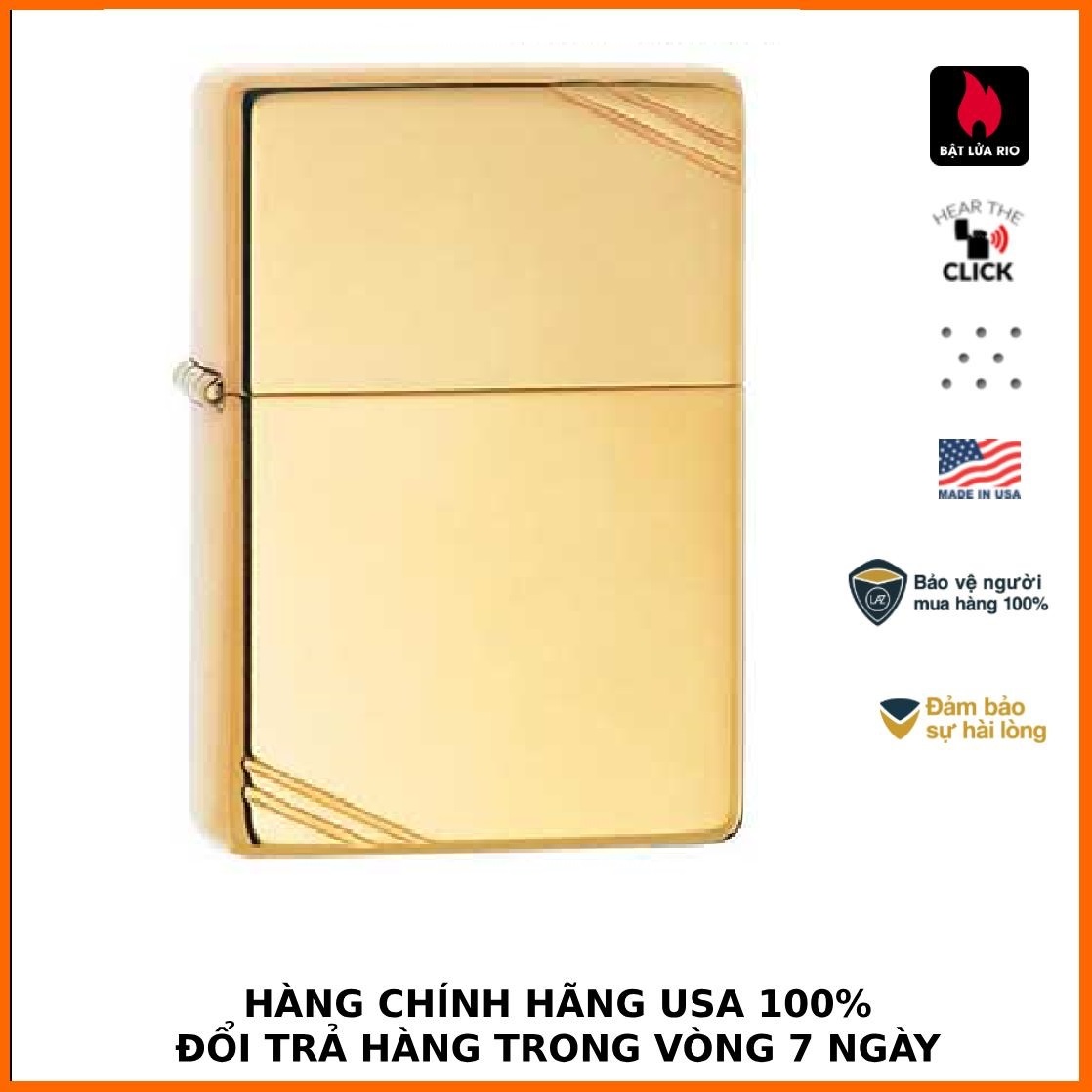 Bật Lửa Zippo Vintage High Polished Brass 270