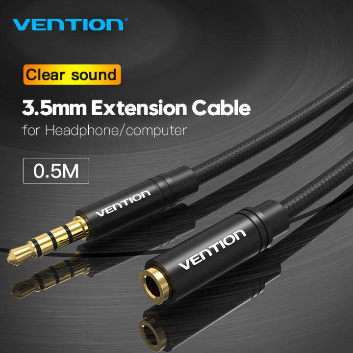 COD Vention dây kết nối âm thanh 3.5mm Aux dây nối dài tai nghe Male to