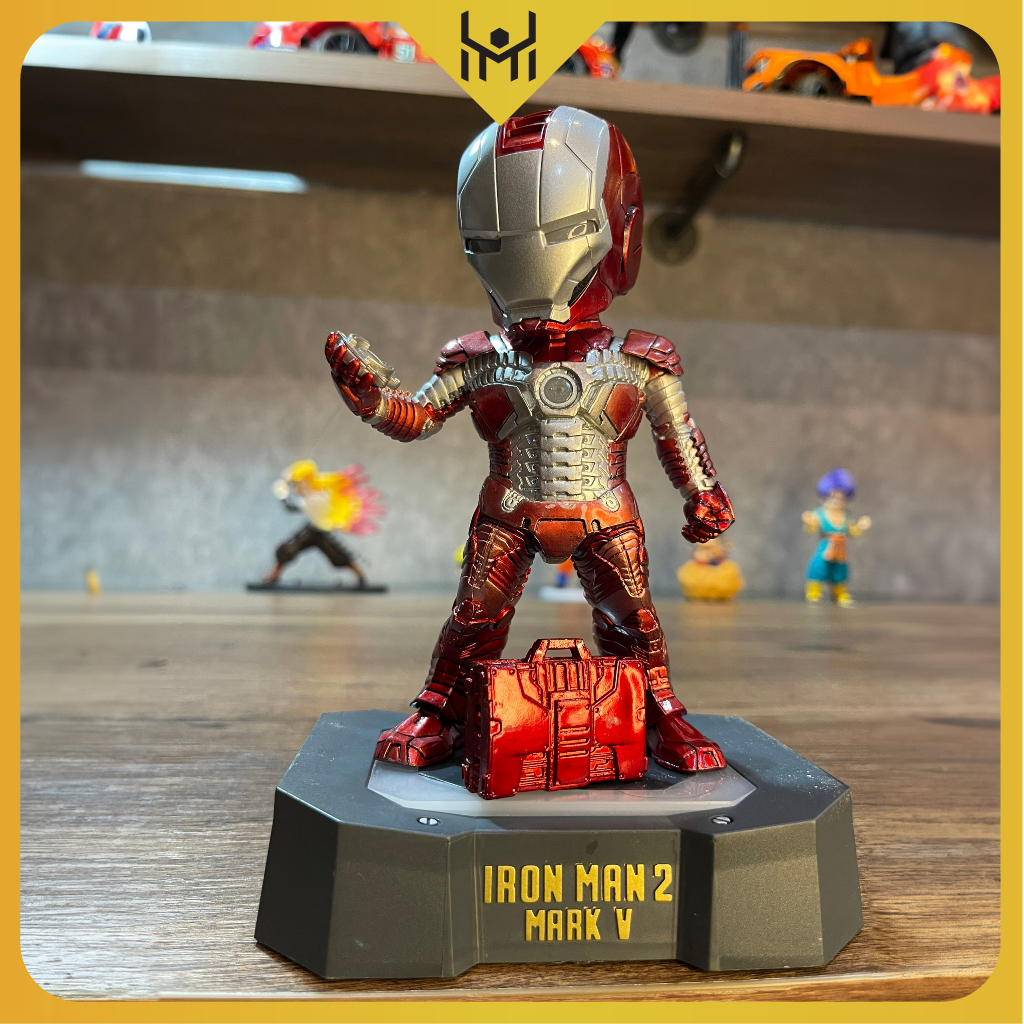[CÓ LED] - Mô Hình Marvel Ironman MK2 chibi siêu chất, cao 20cm - Figure Ironman - Led đẹp