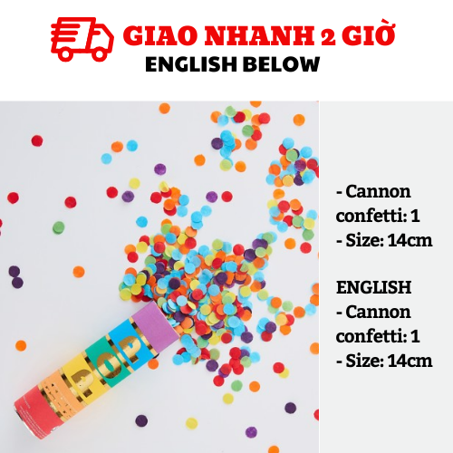 Pháo giấy nhiều màu - Confetti Cannon tbgt31
