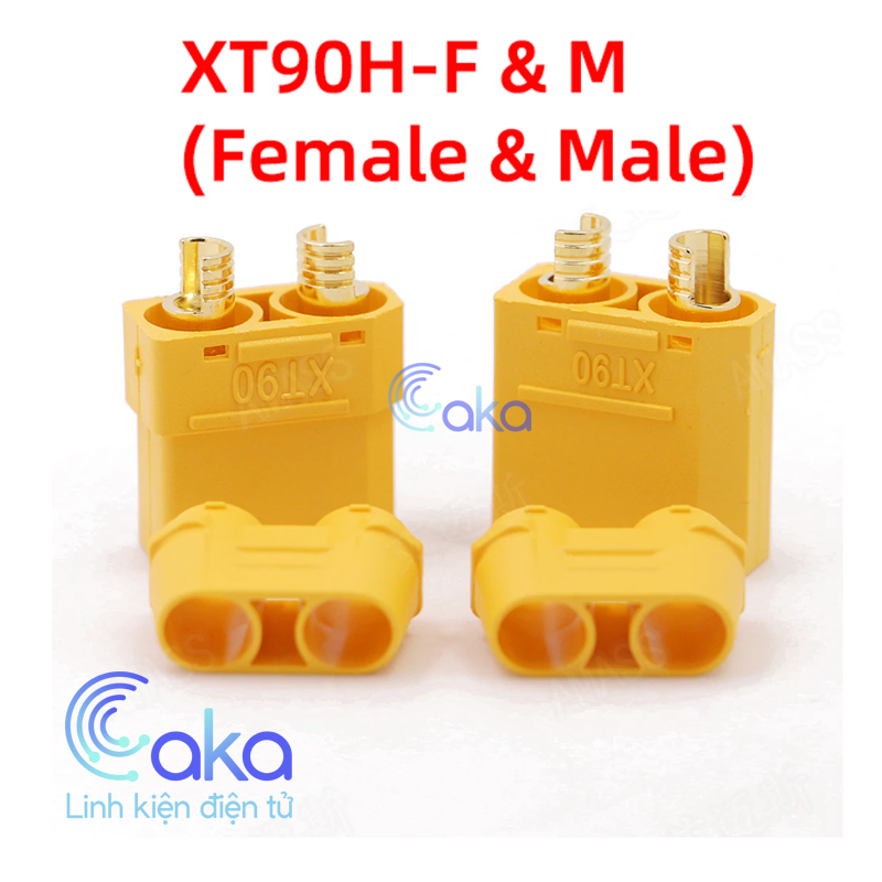 Jack cắm xt90h có chụp bảo vệ, jack cắm pin lipo, nối nguồn điện, pin xe