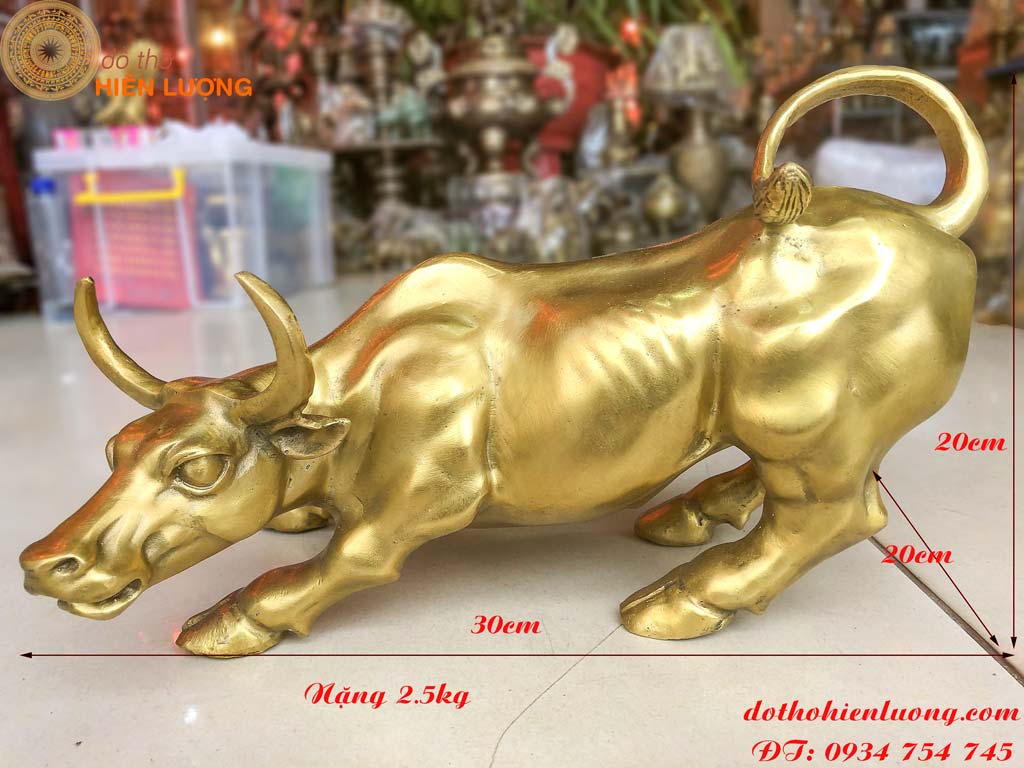 Statue buffalo fight bronze size to long 30cm high 20cm heavy 2.5kg-statue Buffalo Đồng feng Shui