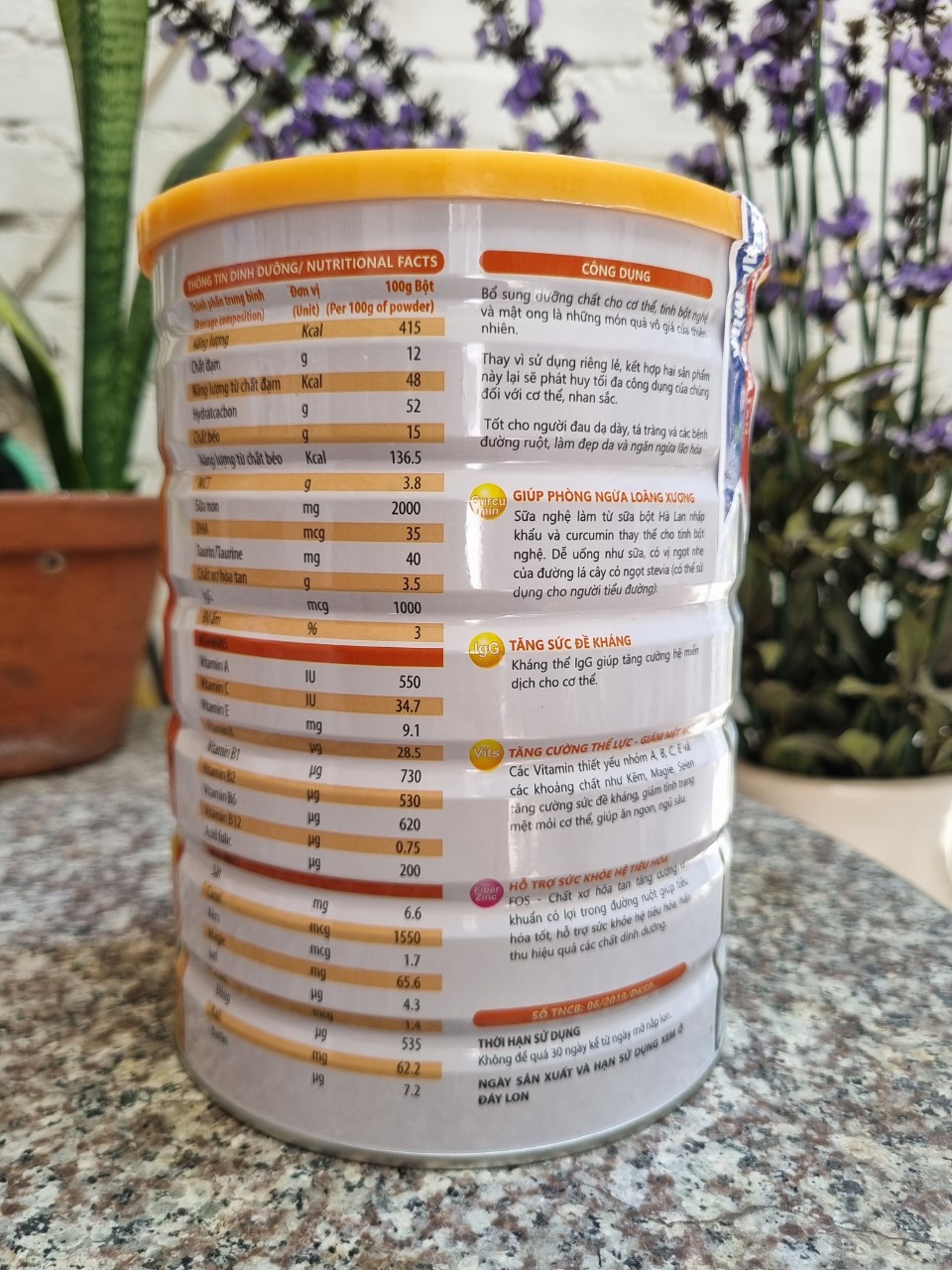 Sữa Nghệ NANO CƯRCUMIN [900gr/lon] [HSD2025].