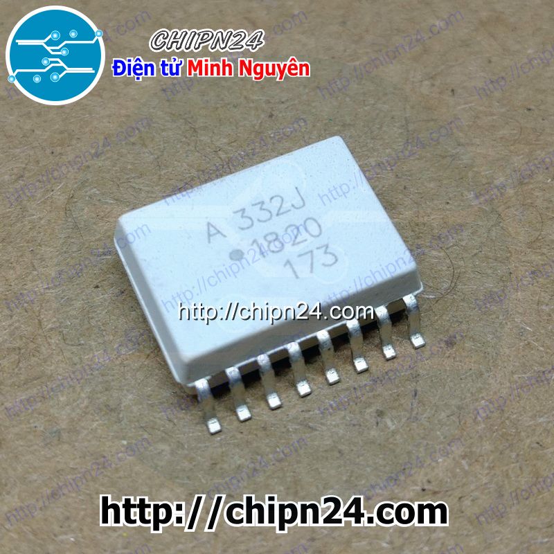 [1 con] (SOP) IC Dán A332J SOP-16 Trắng (SMD) (HCPL-332J HCPL-A332J ACPL-332 A332)