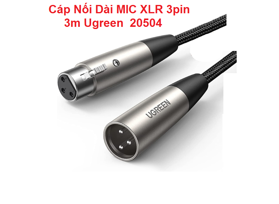 Cáp Nối Dài MIC XLR 3pin Ugreen ( 3m 20504 , 5m 40492 ) Chính Hãng