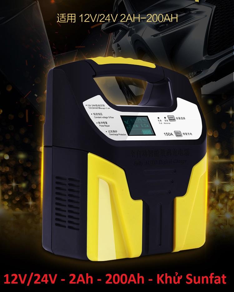 Máy Sạc Ắc Quy Và Phục Hồi Bình Ắc Quy 12V 24V 200AH - Sạc Acquy Khu sunfat - Tây Nguyên Shopping