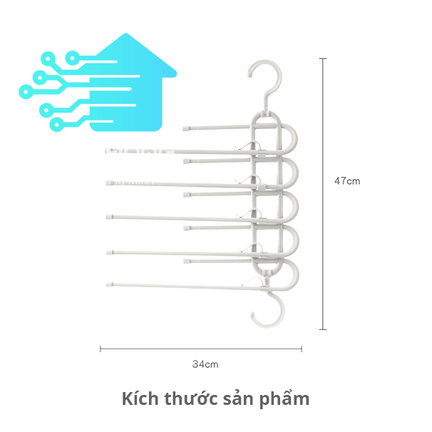 Móc Treo Quần Áo Đa Năng Nhật Bản