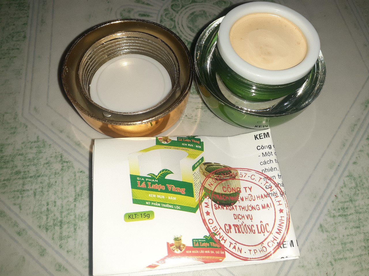 kem lá lược vàng mụn nám 15g