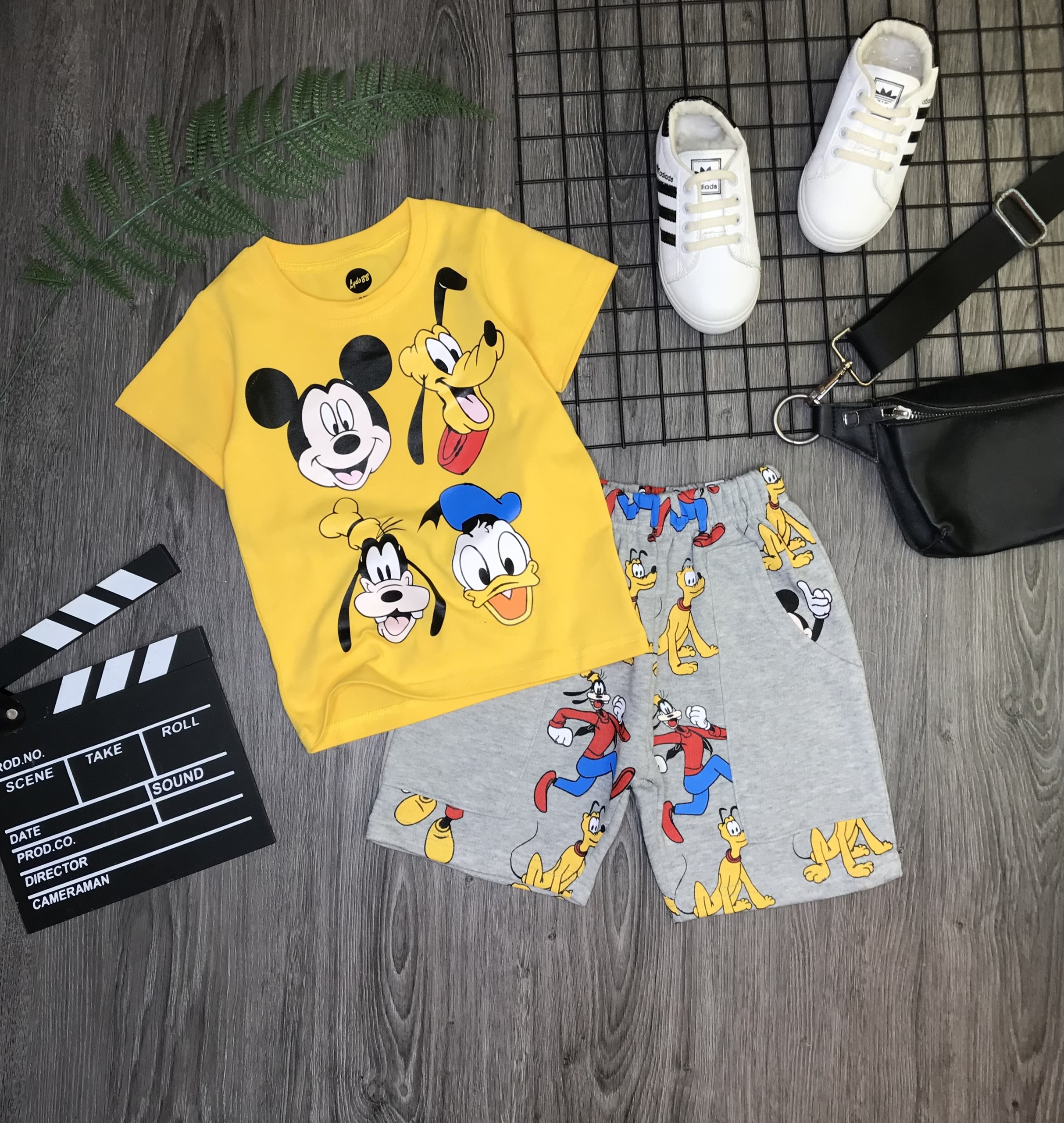 Sét bộ thun mặc nhà bé trai mickey