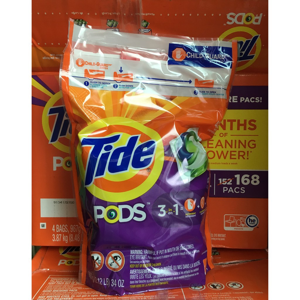 Viên giặt Tide Mỹ gói 42 viên
