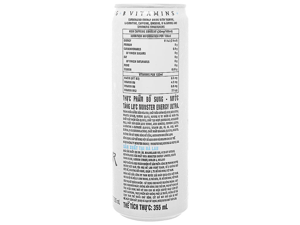 [Siêu thị WinMart] - Nước tăng lực Monster utlral lon 355ml