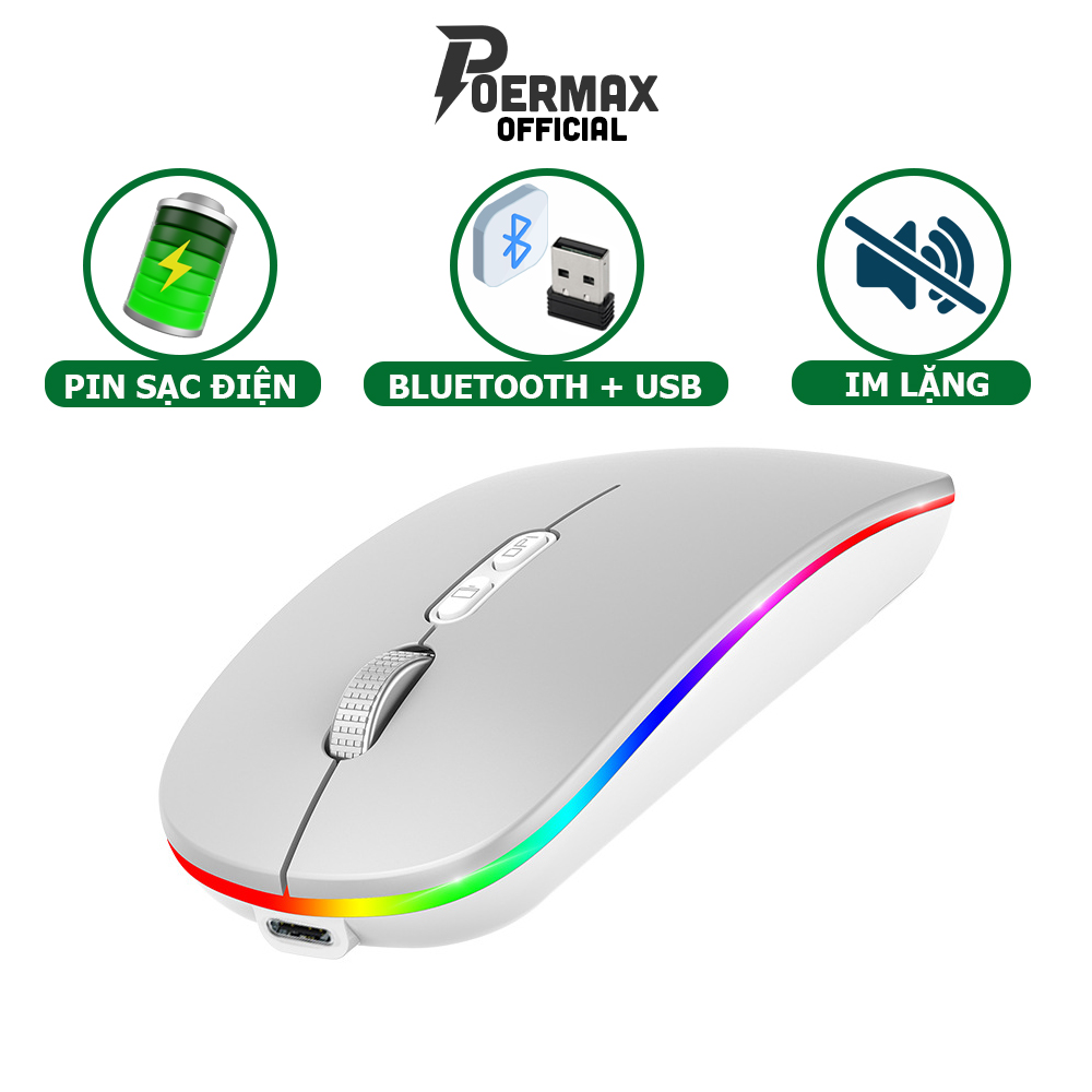 Chuột Không Dây POERMAX M103 Có Kết Nối Bluetooth