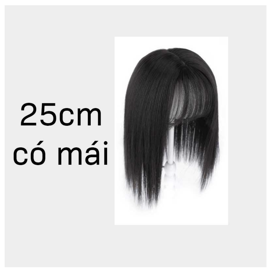 Tóc giả mái thưa phủ hói tự nhiên có da đầu