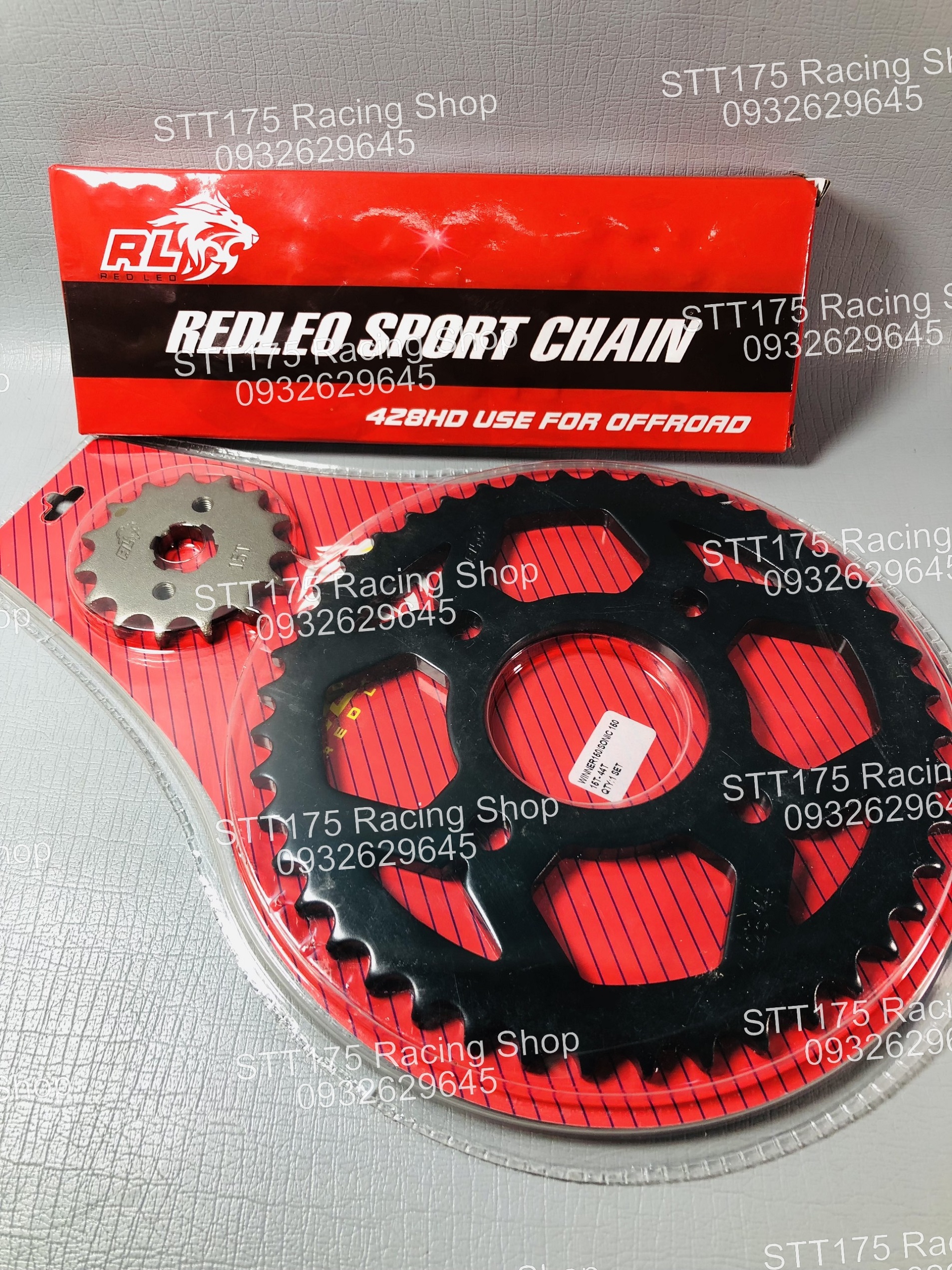 Nhông sên dĩa Redleo Winner 150 / Sonic 150 ( 15 - 45 )