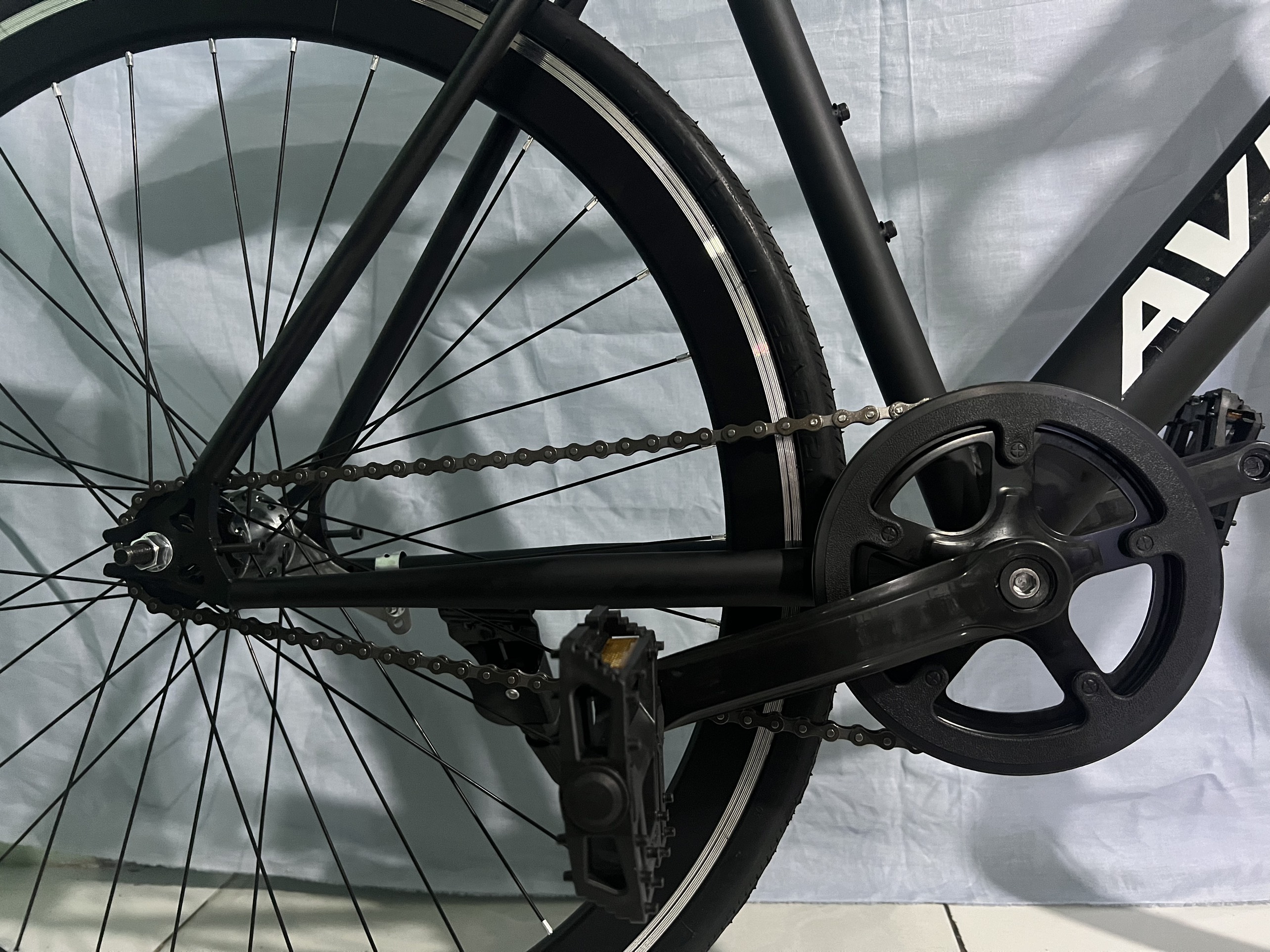 Xe đạp Fixed single - AVENTON - Full black