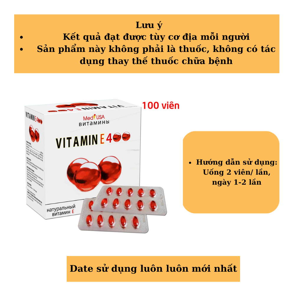 [HCM]VITAMIN E400 NGĂN NGỪA LÃO HÓA