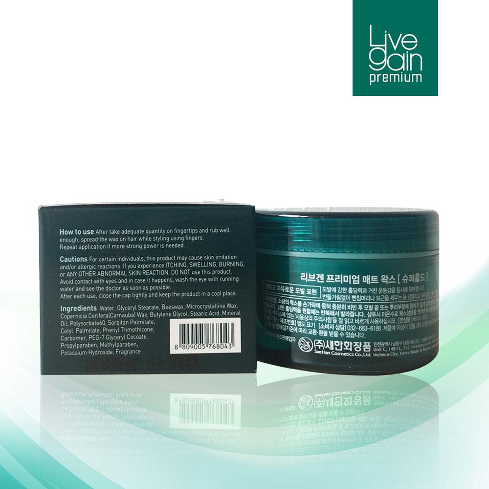[HCM]Sáp CỨNG Livegain Premium Mat Wax 120g Hàn Quốc