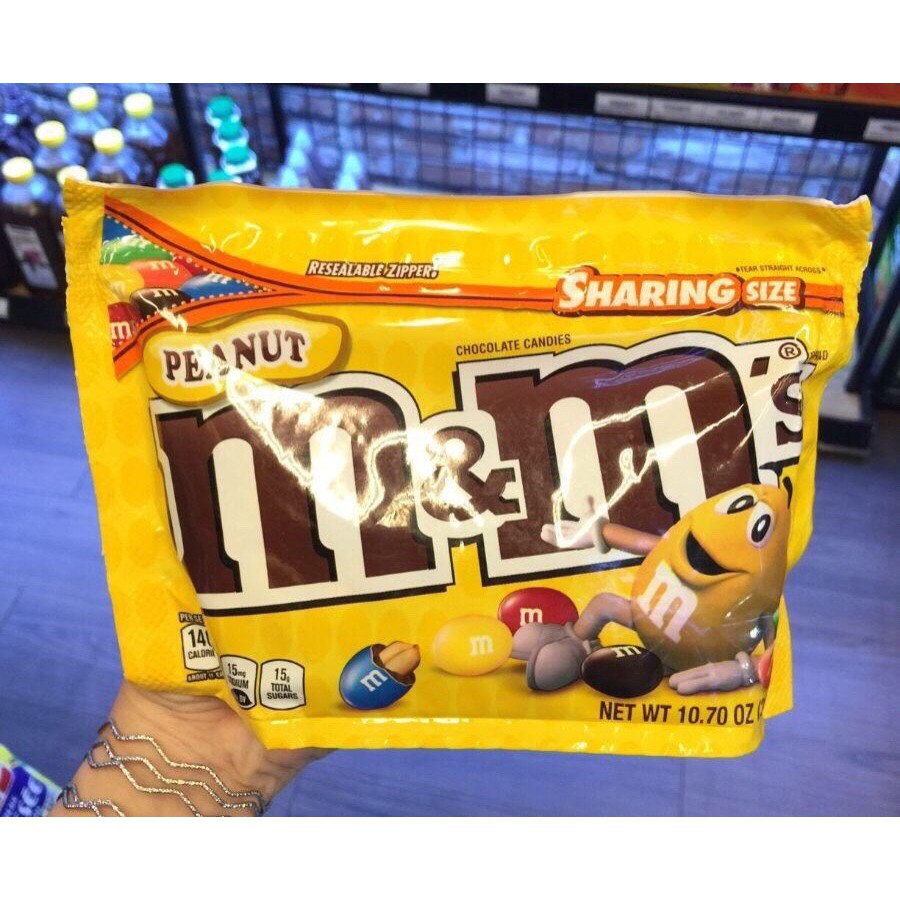 [HCM]Kẹo socola M&Ms  túi 300g Sharing size hàng Mỹ - bịch vàng