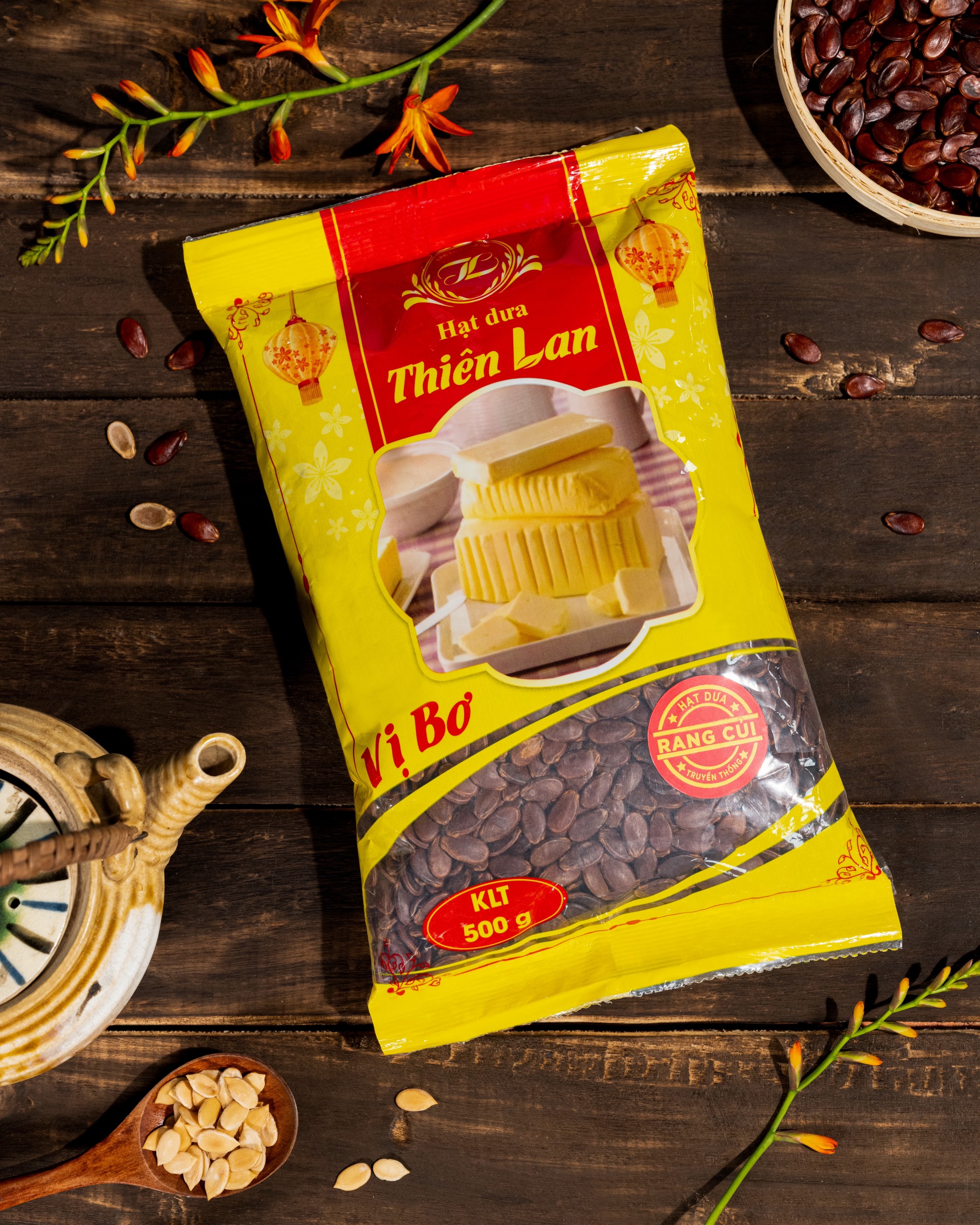 Hạt dưa sạch Thiên Lan vị bơ rang củi ( 500g)