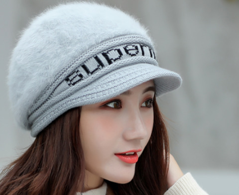 Mũ nồi len có vành phong cách Hàn, mũ bê rê len nữ thời trang, mũ len mùa đông, mũ len lót nỉ