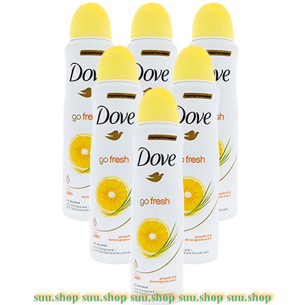 Xịt Khử Mùi Nữ Dove 150ml Go Fresh Chanh