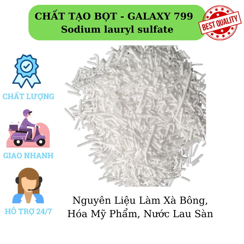 Chất tạo bọt sls 1kg ( nguyên liệu làm xà bông, hóa mỹ phẩm, nước lau sàn )