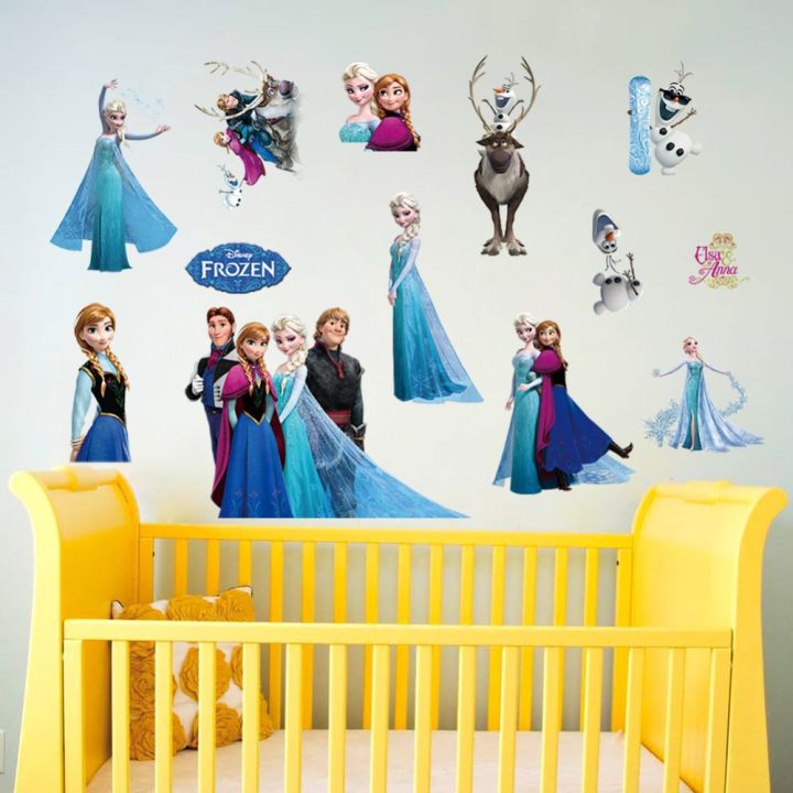 Decal dán tường nhân vật hoạt hình ELSA HPM1431 Sticker Tranh Dán Tường ,Decal dán tường anime
