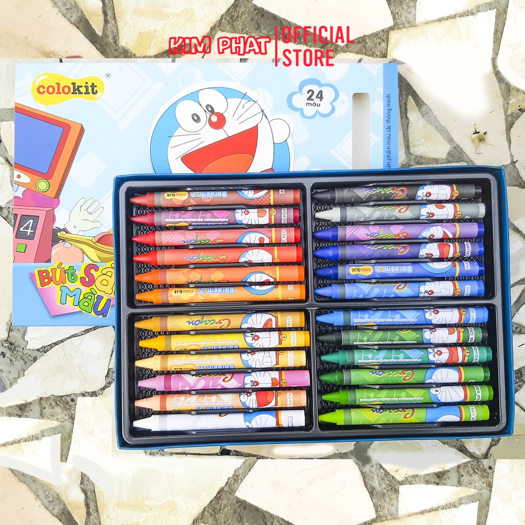 Bút sáp màu Colokit Doraemon 16/24 Màu