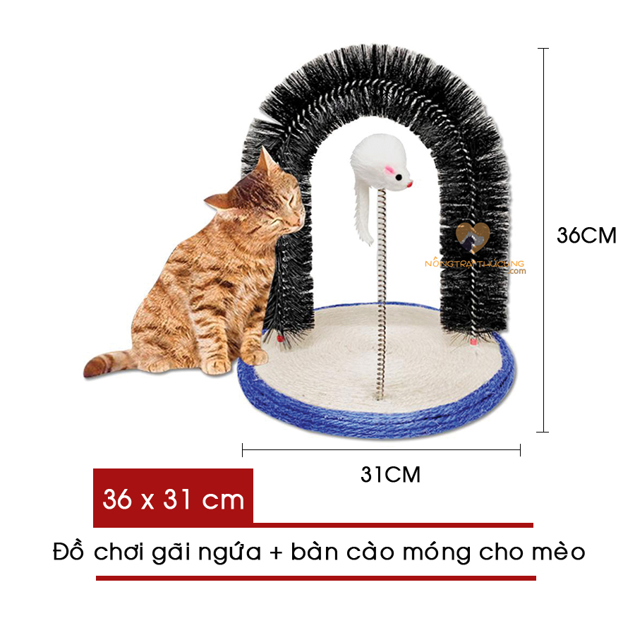 Đồ Chơi Gãi Ngứa Kèm Bàn Cào Móng Cho Mèo - [Nông Trại Thú Cưng]