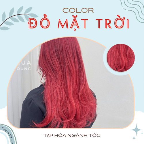 Thuốc nhuộm tóc màu Đỏ Mặt Trời không tẩy tóc (kèm trợ nhuộm và găng tay)