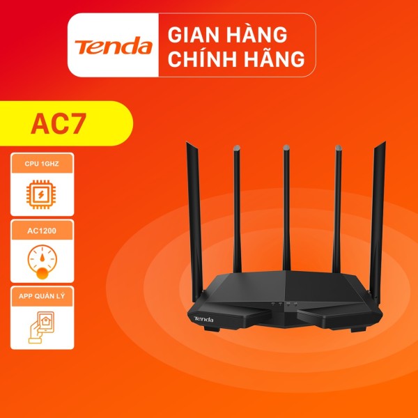 Bảng giá Tenda Thiết bị phát Wifi AC7 Chuẩn AC 1200Mbps - Hãng phân phối chính thức Phong Vũ