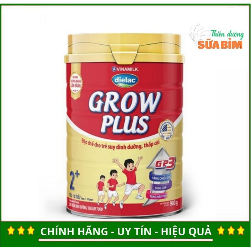 Sữa Bột Dielac Grow Plus Đỏ 1+,2+. 900g Vinamilk (Date 2021)(Số 1. 900g)