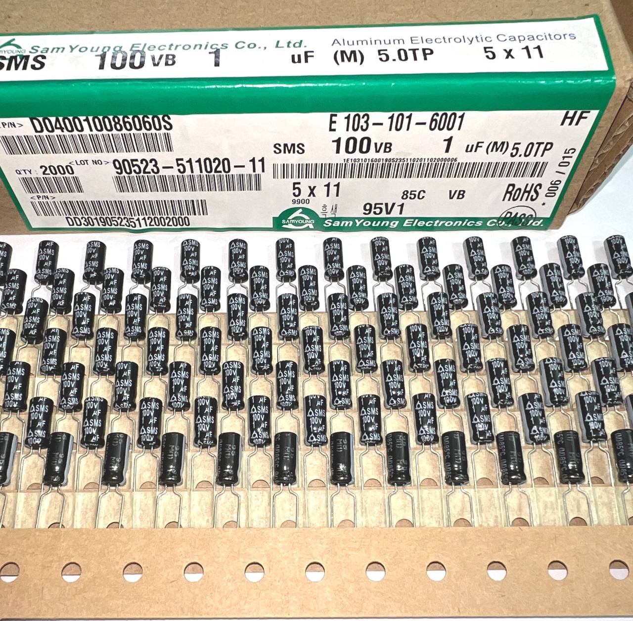 Combo 10 capacitor 100v 100uf samyoung
