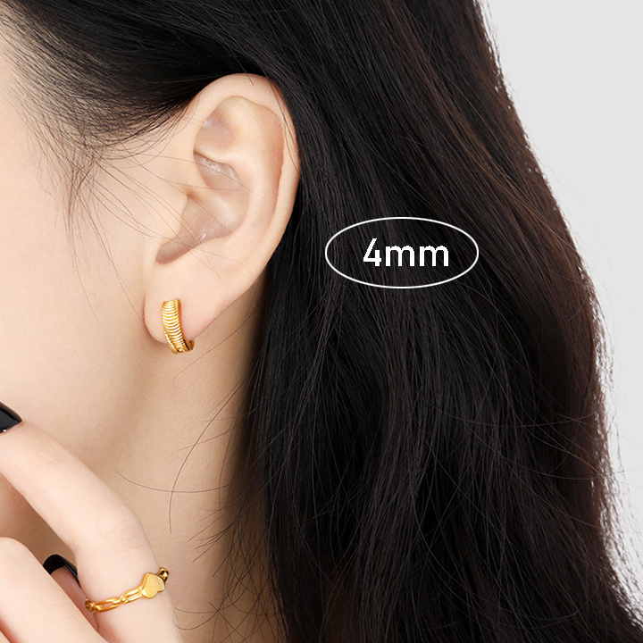 Bông Tai TiTan, Khuyên Tai Titan Sọc Mắt Mèo