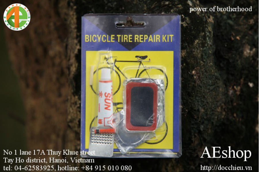 bộ miếng vá xe đạp xe máy + keo vá Bicycle