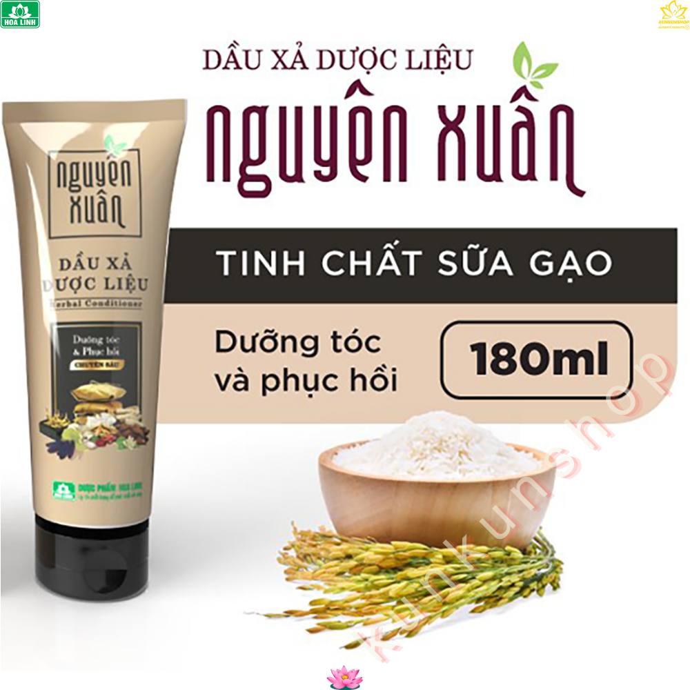 [HCM]Dầu xả dược liệu Nguyên Xuân phục hồi tóc hư tổn hương truyền thống loại tuýp  180ml và chai vòi 300ml tặng 30ml