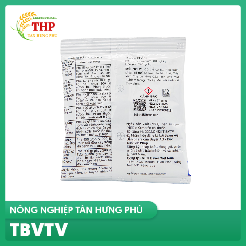 Thuốc Trừ Bệnh Aliette 80WG gói 100g (Bayer)