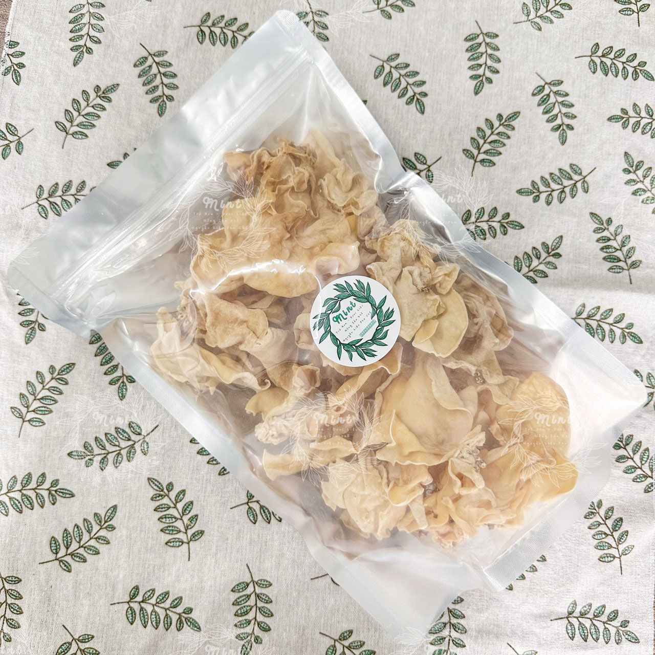 Mộc Nhĩ Trắng Sấy Khô (Nấm Mèo Trắng - Nấm Tuyết Nhĩ - Ngân Nhĩ) - Túi 250gr
