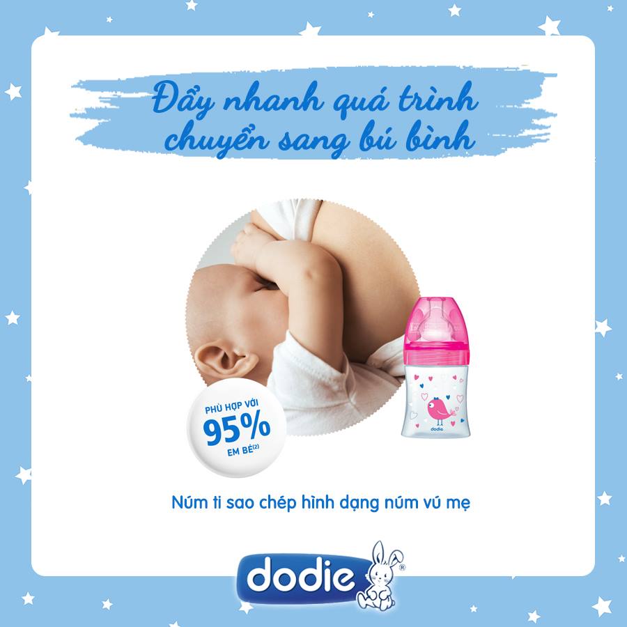 Bộ núm ti dẹt Dodie cho bé trên 6 tháng