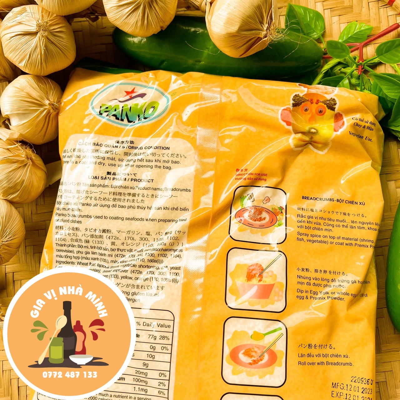 BỘT CHIÊN XÙ PANKO VÀNG -1KG