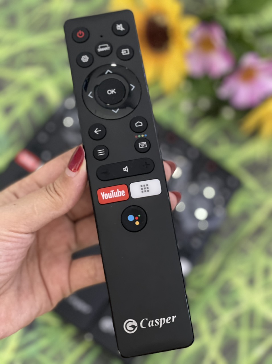 Remote tivi Casper giọng nói phím youtube ( bảo hành- tặng pin)