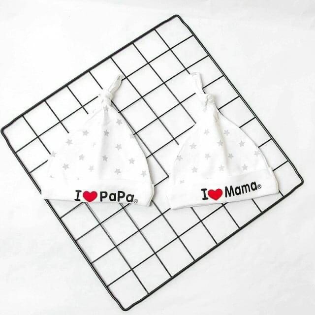 Nón sơ sinh I love mama papa 0-3 tháng
