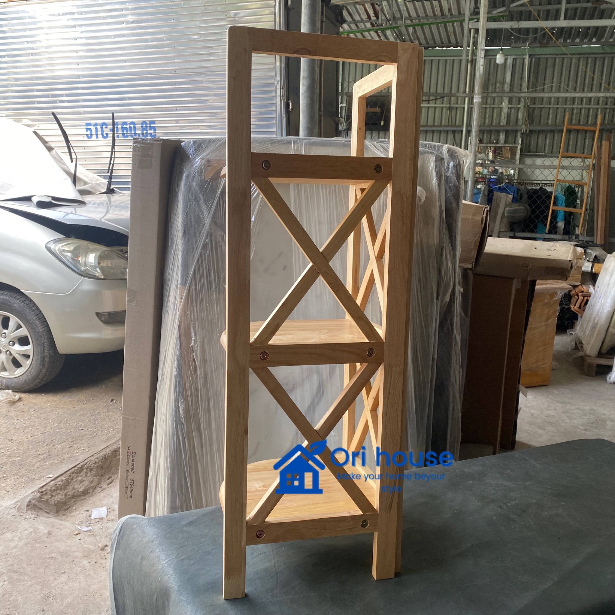 Kệ góc gỗ 3 tầng cao 95 cm - hàng lắp ráp