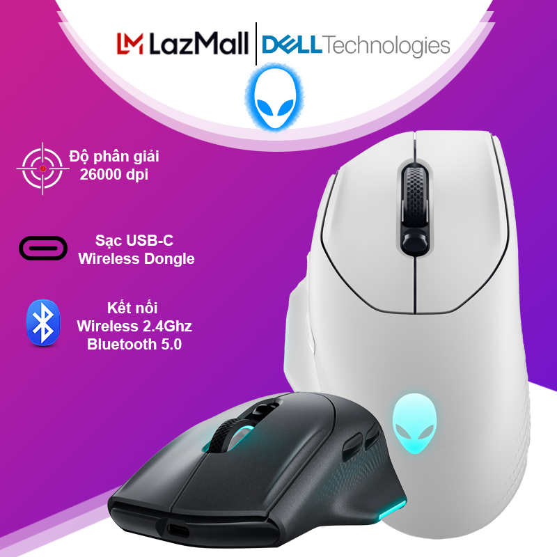 [Chính Hãng] - Chuột AW620M Alienware Wireless Gaming