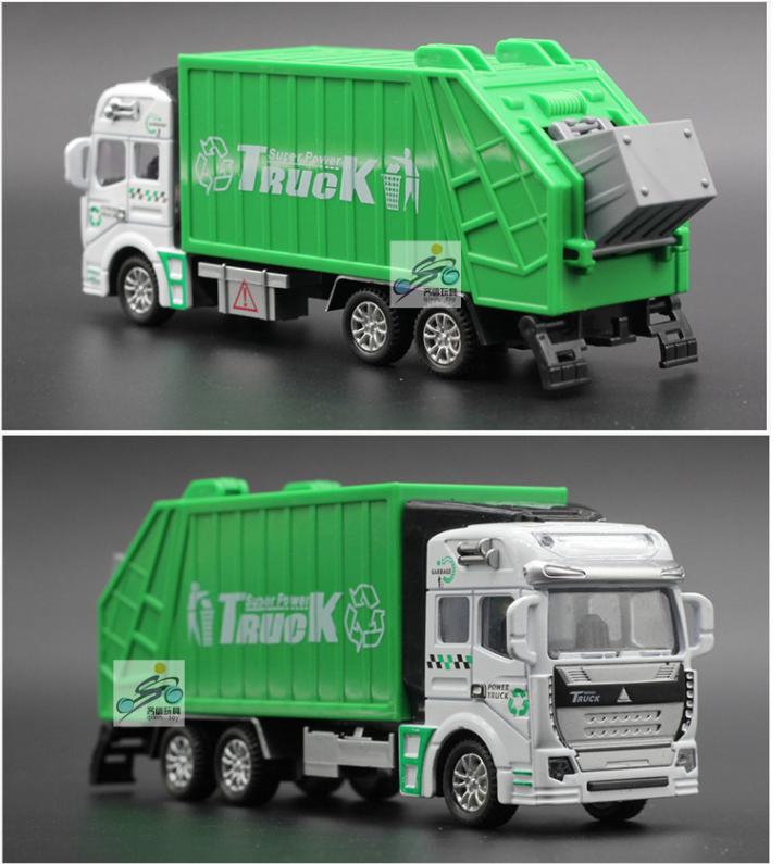 Xe ô tô chở rác mini đồ chơi trẻ em mô hình tỉ lệ 1:48 /1:38 bằng hợp kim và nhựa