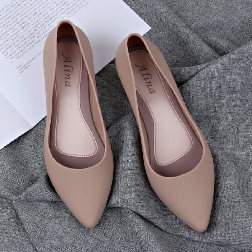 GIÀY NỮ KAN-2 kiểu dáng BÚP BÊ cao 3cm, GIAY BUP BE có thể đi mưa chống thấm, nhiều màu nhiều size giá rẻ